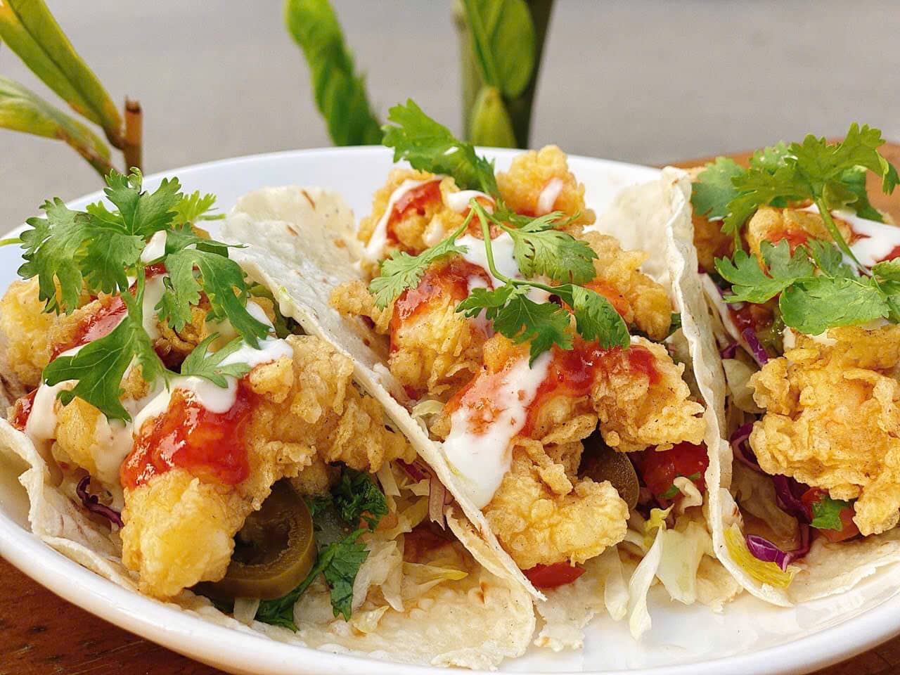 Tacos served at Hermanos